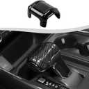 Carbon Fiber Gear Shift Knob Cover Stick Shifter Cap Cover Compatible with Ford F150 2021-2026+