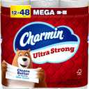 Charmin Toilet Paper Ultra Strong, 12 Mega Rolls = 48 Regular Rolls, 2-ply Bath Tissue