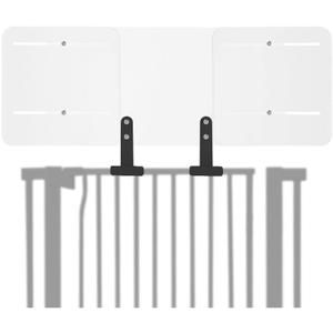 Lumizone Pet Gate Height Extension Kit Height: 13.4” Adjustable Width: 23.6”–41.3” Sliding Design Non-Oppressive Feel Prevents Cats from Jumping (Black, 23.6”–41.3”/60-105cm)