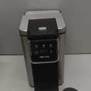 Horavie Single Serve Coffee Maker for K-Cup Pod and Grounds, Hot and Iced Coffee Maker, 6 to 14oz Brew Sizes, 50oz Removable Reservoir, Strong Button Feature, Fit 6.5" Mugs, Stainless Steel, Black (11.2 Inch)