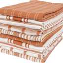 KAF Home Assorted Flat Kitchen Towels - Set of 10, 18 x 28 Inch (Orange)