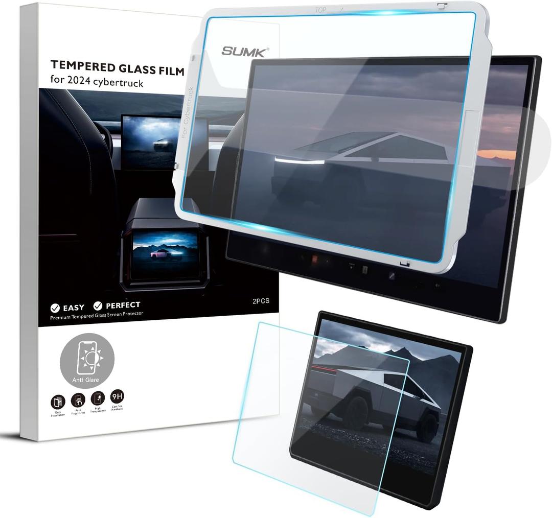 Tempered Glass Screen Protector for Tesla Cybertruck Accessories 2024 2025 18.5 Inches Matte Touchscreen Protector for Cyber Truck [No More Glare & Fingerprint] -2 packs