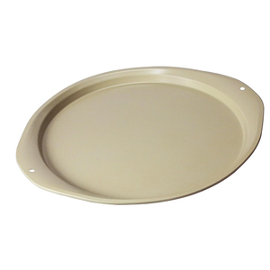 Pizza Pan - 14 Inch Nonstick Pizza Pan for Oven with Widen Handles for Cooking, Baking, and Grilling - Durable, Even Heating, Long-Lasting Kitchen Cookware (1, Beige)