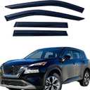 Window Visors Rain Guards for 2021-2025 Nissan Rogue S/SV/SL/Platinum | Smoke Tinted Window Wind Deflectors Vent Visors | Anti-UV & Noise Reduction | Easy Installation & Weatherproof Design