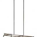 Kichler 43994AP Six Light Linear Chandelier, 10.00x32.25x17.00