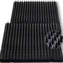 16 Pack Cat Repellent Outdoor Mat Cats Dogs Plastic Bendable Spiked Deterrent Training Repellent PET Mats with Spikes for Indoor Outdoor Supplies, 18.3 Square Feet, 16 x 13 Inch(Black)