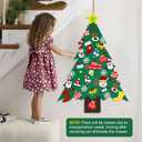 3.2Ft DIY Felt Christmas Tree Set for Kids Toddlers, 38 Hanging Ornaments Felt Christmas Tree Wall Craft Kits for Xmas Party Office Decoration, New Year Door Wall Decorations-1 (Triangle Model)