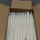 Baquler 100 Pcs Flameless Taper Candles LED Taper Candles Flickering Bulk Ivory LED Candlestick for Easter Wedding Church Halloween Christmas Party Decor Table Centerpiece, 8.5 in, No Batteries