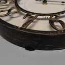 ZOOFOX 12 Inch Retro Wall Clock, Silent Non-Ticking Battery Operated Movement Decorative Round Quartz Wall Clock, Raised 3D Arabic Numeral Clock for Home, Living Room, Kitchen, Office