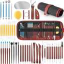 48PCS Pottery Tools Kit for Sculpting, Clay Carving Tools, Ceramic Tools for Polymer Clay, Modeling, Trimming, Molding, Shaping, Pottery Kiln, Arts Crafts Supplies, Adults, Students, Beginners, Pros