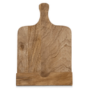 Wedding Gift Wooden Cookbook Stand Recipe Book Holder for Cooking Chopping Board Style Foldable Easel for Kitchen Textbook Tablet L 9.5 x B 1.5 x H 14 inches (White) Cooking Gifts