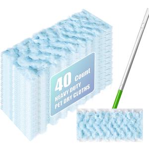 40-Count Disposable Dry Sweeping Cloths for Swiffer Sweeper  Thicker & More Absorbent (Blue)
