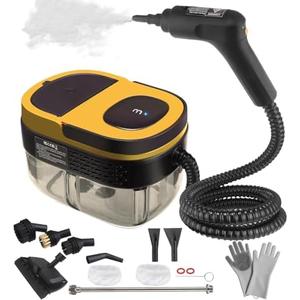 Svlvhool Steam Cleaner 2500W Handheld Steamer with 1.6L Tank, 3 Steam Levels, Portable Steam Cleaning Machine for Home, Car Detailing, Furniture, Bed Bugs & Grout – Yellow