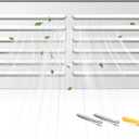 Leinuosen 1 Pcs 16 x 8 Inch Return Air Vent Cover Fit for 14 x 6 Inch Duct Opening Cold Air HVAC Wall Grille PVC for Sidewall and Ceiling Home Bathroom Kitchen Improvement