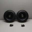 Parts Camp 4.00-6 Tire and Wheel 13" Wheelbarrow Tire 4.00-6 Pneumatic Tires and Wheel For Wheelbarrows Trolley Dolly Garden Wagon tire With 5/8"&3/4" bore hole,3.74" Centered Hub 2 Pack
