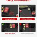 250A 12-24V Remote Battery Disconnect Switch with Extra Negative Battery Cable Led Voltage Display Car Anti Theft Kill Switch Automatic Battery Shut Off Switch