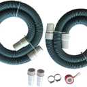 FibroPool Professional Pool Filter Hose Replacement Kit  1.5" 6 Foot Hose 2 Pack with Reinforced Cuffs, Adapters, Clamps & PTFE Tape  Durable, Leak-Resistant, Universal Compatibility