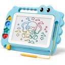 SGILE Toys for Kids, 1411 inch Magnetic Drawing Board for Early Learning, Erasable Doodle Writing Pad Gift for Baby Girls Boys, Painting Sketch Pad with Four Stamps for 3 4 5 Year Old Toddlers, B;ue