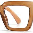 Style Reading Glasses for Women Men, Fashion Square Blue Light Blocking Readers L05