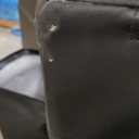 COMHOMA Recliner Chair, Swivel Rocker Recliners, Massage and Heat Reclining Chair, Reclining Sofa with Side Pockets, Cup Holders for Living Room, Bedroom (Black)