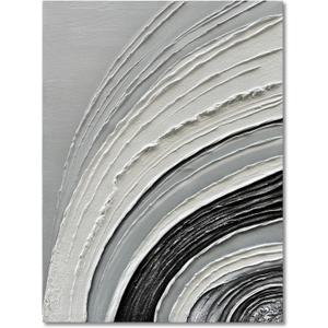 40x28 inch Hand-Painted White and Black Abstract Art Modern Minimalist Oil Painting Decorative Art for Home Office Walls (Eft174) 40x28 inch Hand-Painted White and Black Abstract Art Modern Minimalist Oil Painting Decorative Art for Home Office Walls (Eft174)