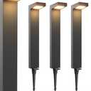 SUNVIE 5W Anti-Glare Low Voltage Pathway Lights Wired 12-24V LED Landscape Path Lights 3000K Cast-Aluminum Waterproof Outdoor Landscape Lighting with Connectors for Walkway Yard Garden, 12 Pack