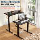Monomi 35"x20" Small Electric Standing Desk,Whole Piece Desktop,Black