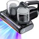 Mattress Vacuum Cleaner, 16Kpa Bed Vacuum Cleaner with 253.7nm UV-C Light & Heating & Ultrasonic Quintuple Tech & 30000 RPM/Min Brushroll Rotation, 500W, Corded