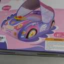 Swimbobo Toddler Pool Float Inflatable Car Baby Swim Float with Adjustable Sun Canopy and Safety Seat Pool Toys for Kids 3+ Years Old (Purple Pink Car)