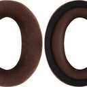 Geekria Comfort Velour Replacement Ear Pads for Sennheiser HD598, HD598SE, HD598CS, HD595, HD599, HD599 SE Headphones Ear Cushions, Repair Parts with Video Guide (Brown)