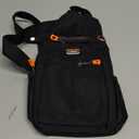 Small Sling Bags for Women Crossbody Backpack Multi-Pocket Adjustable Strap Daypack for Outdoors Hiking Traveling (Black)