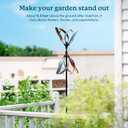 Wind Spinners Outdoor Metal Large Wind Spinner with Stake for Yard and Garden, Garden Wind Sculptures & Spinners, Ideal Gift for Family (13'' W x 70.5'' H)