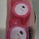 Rose Shadow LED Flameless Candles, 4PCS Romantic Battery Operated Candles Led Pillar Candles for Valentines Romantic Propose Anniversary Wedding Decorations(Pink, D 2.5" x H 7.2")