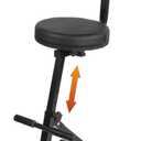 STRICH Guitar Stool With Backrest, Height Adjustable Seat With Hanger for Acoustic, Electric & Bass Guitars, Musician Drum Throne for Adults, Drummer, and Guitarist, SGT-30B