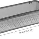 Cabilock Flatware Tray with Lid, Kitchen Cutlery Tray and Utensil Drawer Organizer, Silverware Countertop Storage Container with Cover 10 * 2.8 * 3.9 inches (1pcs)