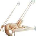 Cat Window Perch, Easy to Assemble Hammock for Window, Indoor/Outdoor Cat Seat/Bed Supports 40 lbs (Drilling-Free), 1 Pack