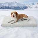 LE SURE Cooling Dog Beds Large Sized Dog, Q-Max>0.5 Cooling Mat with Removable Washable Cover, Breathable Orthopedic Egg Crate Foam Non-Slip Summer Pad for Active/Senior/Long-Haired Pets, 35x22 Inch