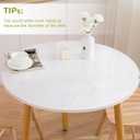 45 Inch Round Clear Table Cover Protector, 2mm Thick Round Clear Table Protector for Dining Room Table, Waterproof Round Plastic Vinyl Table Pad