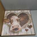 Cow Wall Decor Brown vintage cow artwork printed on canvas, perfect for decorating the kitchen, dining room, bathroom, bedroom, or living room.