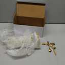 5.4 oz Espresso Cups Set of 4,Clear Glass Coffee Cups with Saucers Spoons and Cup holder,Stackable Small Cup for Espresso,Latte,Cappuccino,Tea