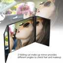 Foldable Makeup Mirror, With Hook and Loop Design for Hoom
