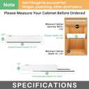 Pull out Cabinet Organizer, Wider Expandable(14"-24") Heavy Duty Slide out Drawers Fixed with Adhesive Nano Film for Pots, Roll out Shelf Storage for Kitchen Cabinet Organization(White-1pc)(3 Rails)