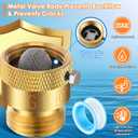 Drip Irrigation Faucet Adapter 25 PSI, 1/4" Tubing Quick Connect to 3/4" Garden Hose with Backflow Preventer, Filter, Plumbers Tape, Pressure Regulator, Copper Drip Irrigation System Fittings