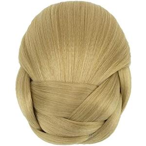 IMISSU Braided Chignon Dancer Hair Cover Donut Hair Pieces Scrunchies Hair Bun Wig Clips Updo Wedding Party for Women (M1 Ash Blonde)