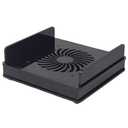 Mac mini Mount,Mini Cooling Fan Design,Super Strong Wind Modification Chassis,Equipped with a 5.5 Inches Silent Fan for Heat Sink,USB Power Supply(Black)