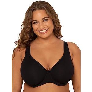 Fit For Me By Fruit of the Loom Women's Plus Size Cotton Unlined Underwire Bra-Pinch-Free Straps - Side and Back Smoothing Size 38 G