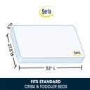 Serta Tranquility Eco Firm 2-Stage Baby Crib and Toddler Mattress - Waterproof Standard Baby Crib & Toddler Mattress - GREENGUARD Gold Certified- 52" L X 27.5" W 