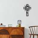 Rajukit Christian Wall Crosses for Home Decor-Premium Metal Cross Wall Decor,Elegant Spiritual Cross for Wall with Timeless Design-Blessed