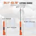 VEVOR Hydraulic Long Ram Jack, 4 Ton Engine Hoist Cylinder with Single Piston Pump and Flat Base, Hydraulic Ram Cylinder for Engine Lift Hoists, Hydraulic Garage/Shop Cranes, Mechanical, Farm