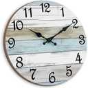 CHYLIN Wall Clock 12" Battery Operated Silent Non-Ticking Coastal Beach | Analog Nautical Ocean Beach Themed Blue Nautical Ocean Kitchen,Bedroom,Bathroom,Home Bedroom